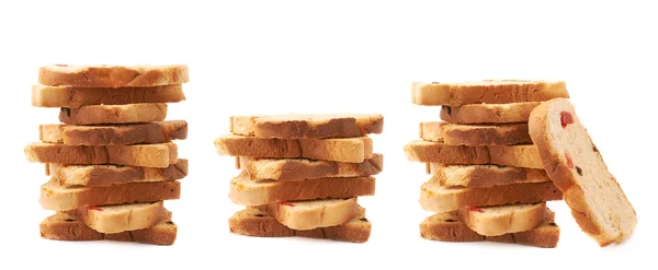 Stack of rusks isolated over the white background — Stock Photo, Image