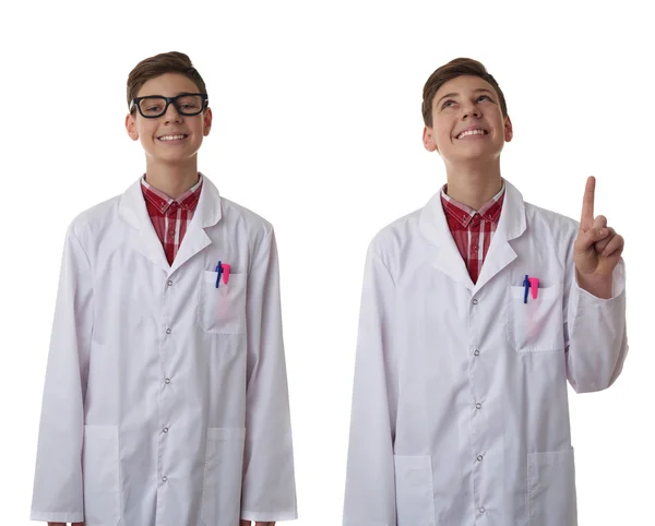 Cute teenager boy over white isolated background — Stock Photo, Image