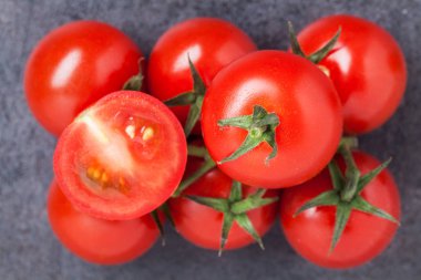 Kırmızı domates Üstten Görünüm