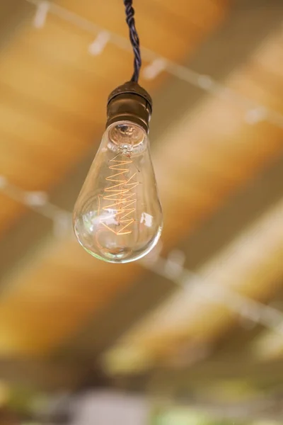 outdoor string lights hanging on