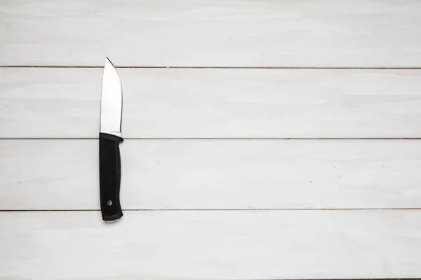Schwarzes Messer Draufsicht auf — Stockfoto