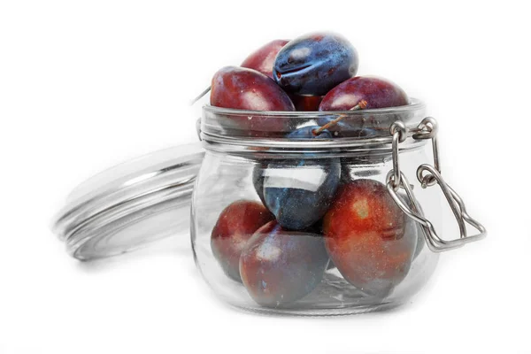 Fresh plum isolated on white — Stock Photo, Image