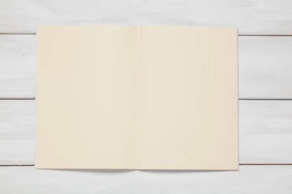 Open book on white wooden — Stock Photo, Image