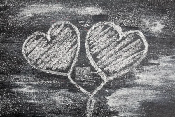 Chalk love heart symbol on — Stock Photo, Image