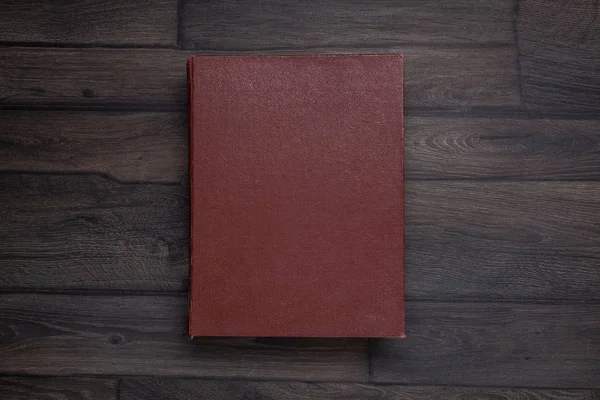 Book, top view on wooden — Stock Photo, Image