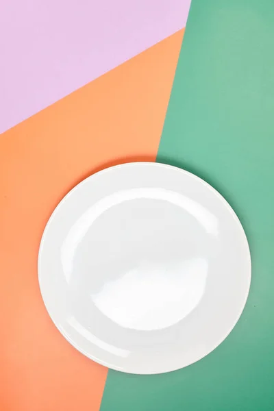 Plate. Colour. View from above. Isolated. For your design. — Stock Photo, Image