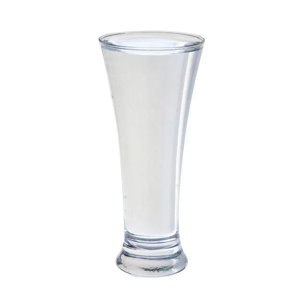 Hrnek průhledného skla. Vodu. Pro nápoje. Izolovaný. — Stock fotografie