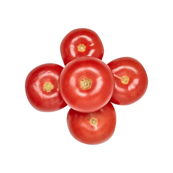 En tomat. Röd. Användbar grönsaker. Ljusa. Kost. — Stockfoto