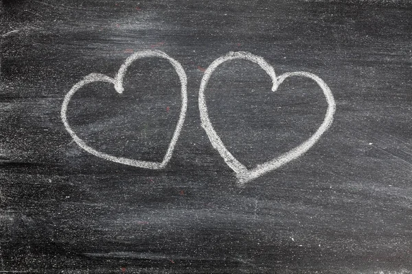 Chalk love heart symbol on — Stock Photo, Image