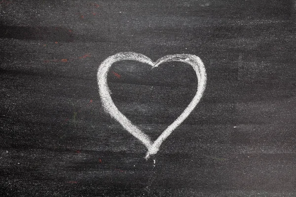 Kreide Liebe Herz Symbol auf — Stockfoto