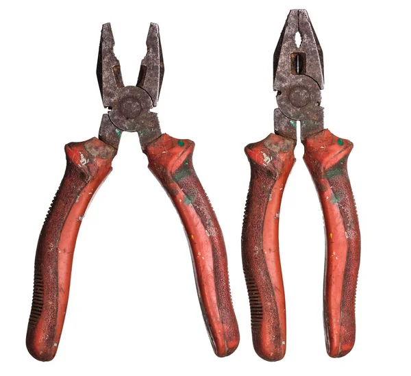 Pliers used isolated on white — Stock Photo, Image