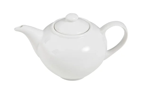 Wasserkocher. weiß. Blick von oben. für die Zubereitung von Tee. Vereinzelt. für Ihr Design. — Stockfoto