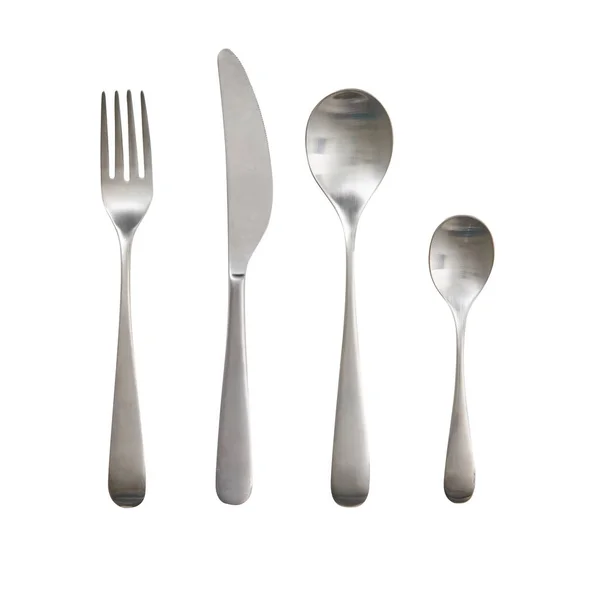Cutlery. Set. Spoon fork knife. serving. For your design. Isolated. — Stock Photo, Image