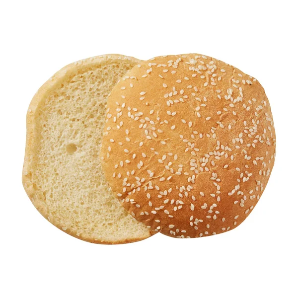 Brot. Burger. Runde. zum Kochen. Schnitt. für Ihr Design. — Stockfoto