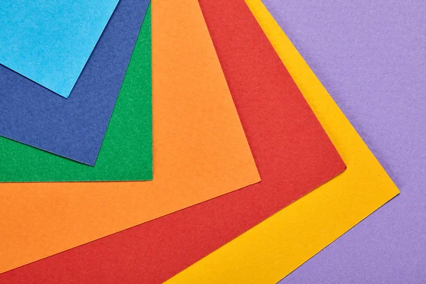 Set di carta a colori. Vista dall'alto . — Foto Stock