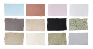 Beyaz arka plan üzerinde renkli karton Isolated ayarlayın. Tasarımlarınız için. Kare.