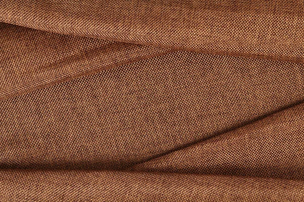 Brown fabric textile with copy space. Abstract Texture. Close up. — Stock Photo, Image