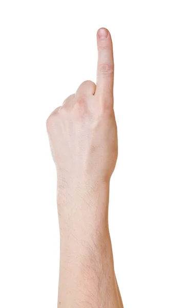 Hand show direction or pointed something, isolated on a white background — Stock Photo, Image