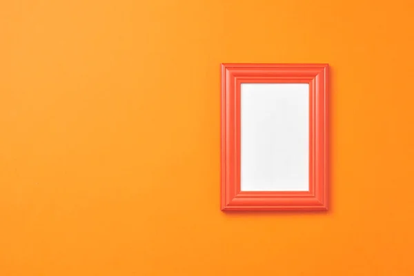 Orange Vintage picture frame, isolated on colorful background — Stock Photo, Image