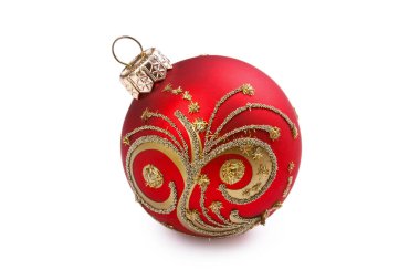 Beyaz arka planda izole edilmiş Noel oyuncağı