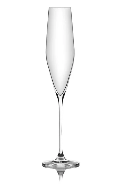 Copo de champanhe vazio isolado no fundo branco — Fotografia de Stock