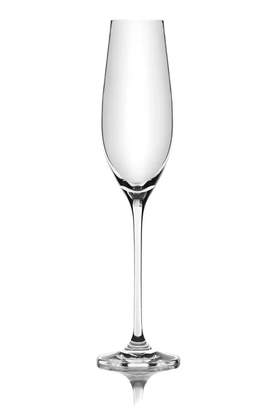 Champagne glass empty isolated on white background — Stock Photo, Image