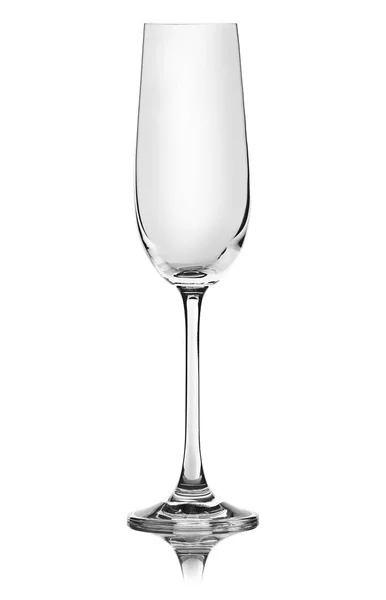 Vidro para champanhe no fundo branco — Fotografia de Stock
