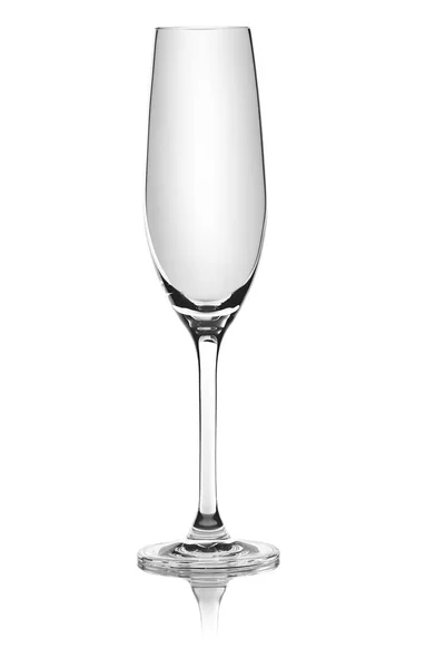 Beyaz zemin üzerine şampanya cam — Stok fotoğraf