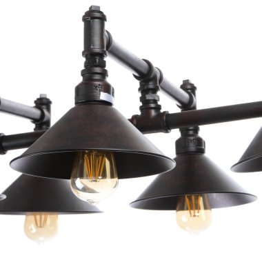 Beyaz arka plan üzerinde izole avize (loft tarzı)