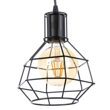 Beyaz arka plan üzerinde izole avize (loft tarzı)