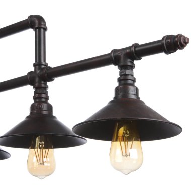 Beyaz arka plan üzerinde izole avize (loft tarzı)