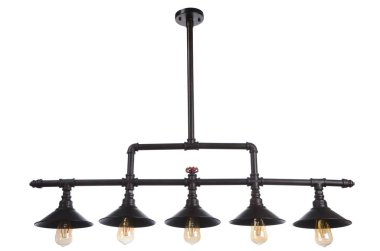 Beyaz arka plan üzerinde izole avize (loft tarzı)