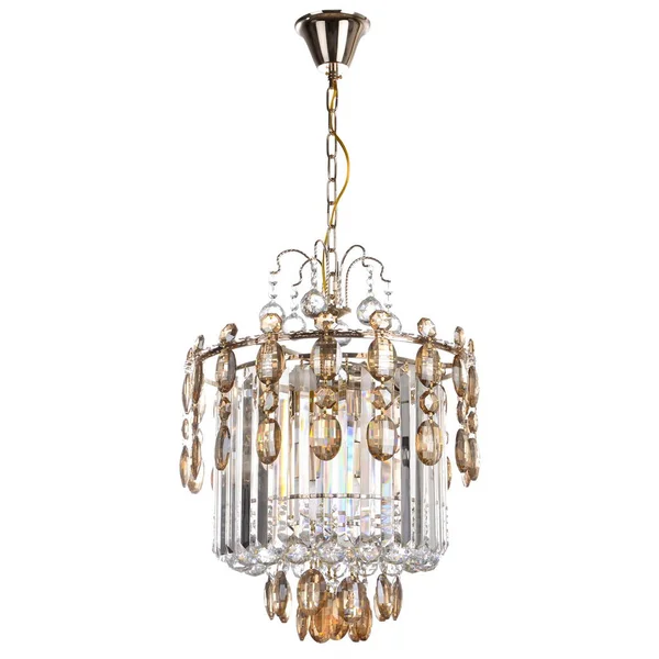 Beyaz arka plan üzerinde izole kristal cam avize