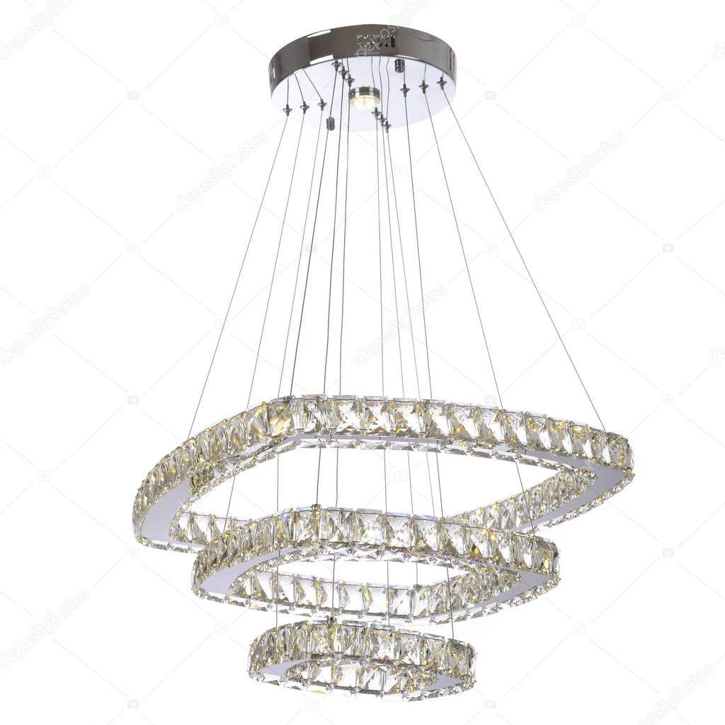 LED chandelier isolated on white background