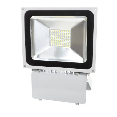 Projektör ışığı beyaz arkaplanda izole edildi