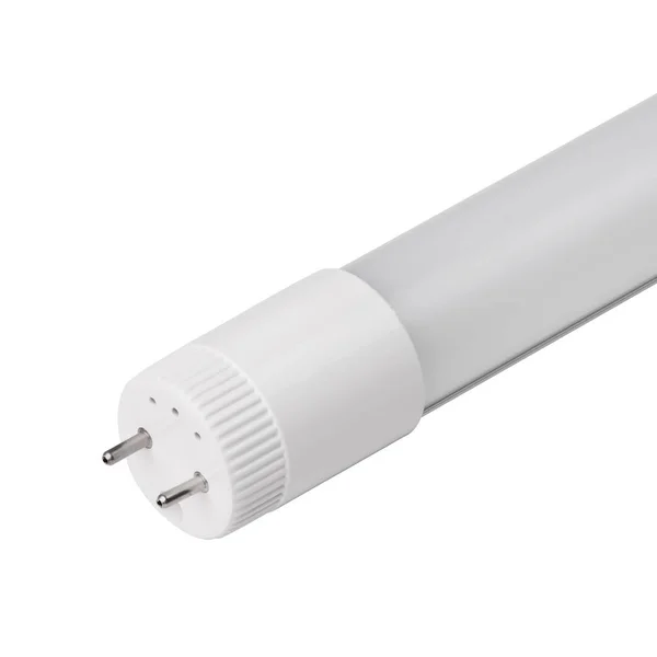 LED-Lampe t8 isoliert auf weißem Hintergrund — Stockfoto