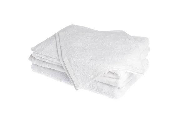 White towels isolated on white background — Stock Photo, Image