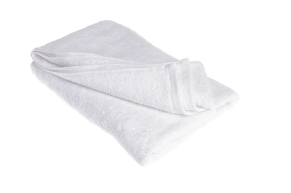 White towel isolated on white background — Stock Photo, Image