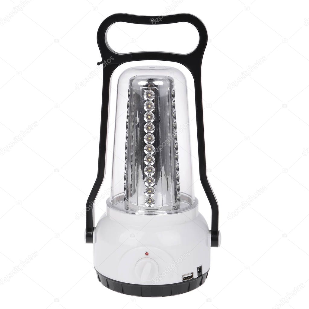 LED camping lamp isolated