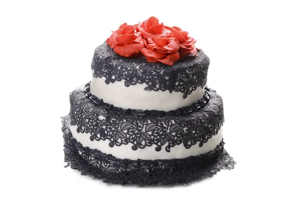 Kuchen isoliert auf weißem Hintergrund — Stockfoto