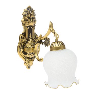 Beyaz arkaplanda izole edilmiş lamba