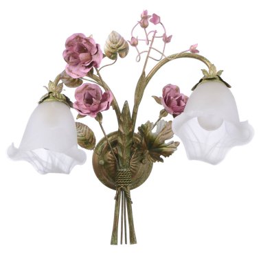 Beyaz arkaplanda izole edilmiş lamba