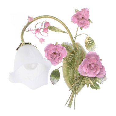 Beyaz arkaplanda izole edilmiş lamba