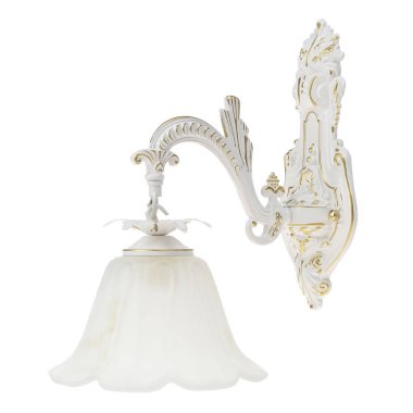 Beyaz arkaplanda izole edilmiş lamba