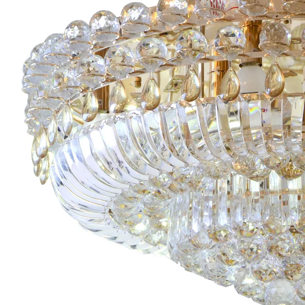 crystal glass chandelier isolated