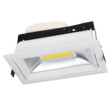 Beyaz arka plan üzerinde izole led lamba (spot)