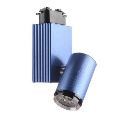 Beyaz arka plan üzerinde izole led lamba (spot)