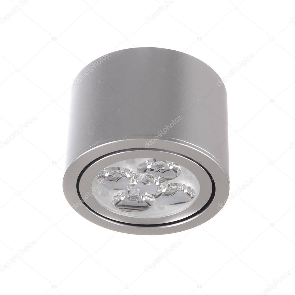 LED lamp (spotlight) isolated on white background