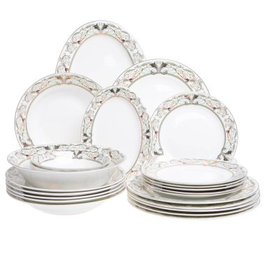 akşam yemeği izole üzerinde beyaz arka plan hazır