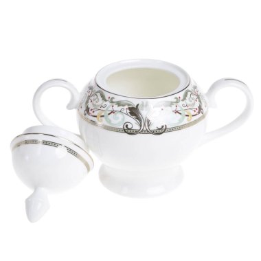 Beyaz arka plan üzerinde izole shugar kase